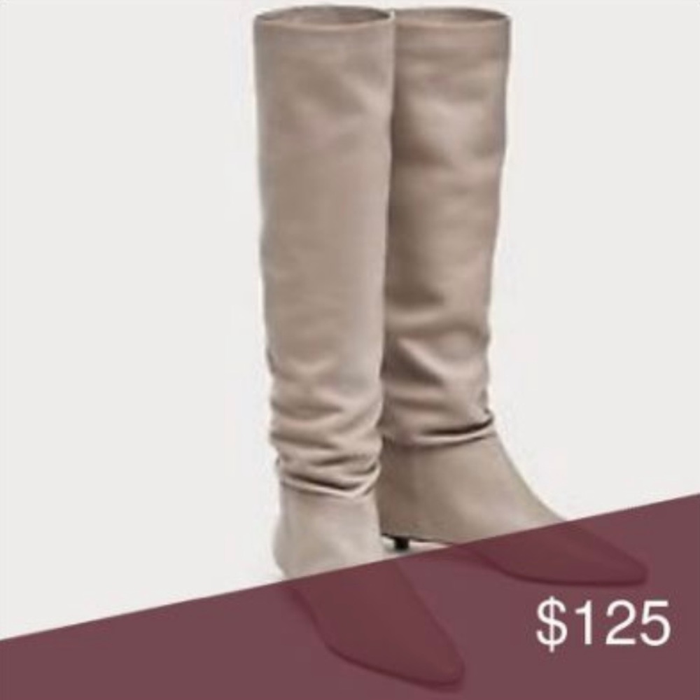 ISO Zara Slouch Kitten Heel Knee High Boot - Picture 4 of 4